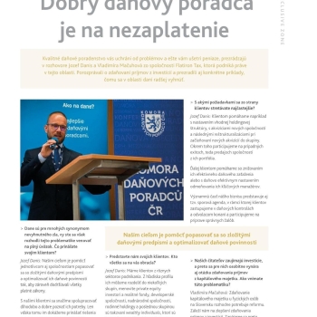 Dobrý daňový poradca je na nezaplatenie – hovoríme v Privatbanka Magazine